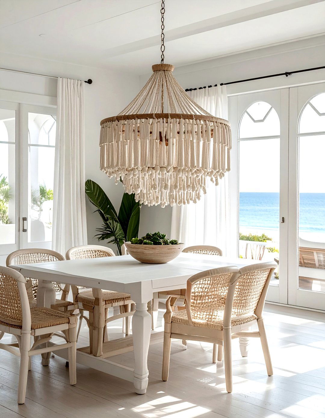 Beaded chandelier lighting - 30 coastal grandmother decor ideas