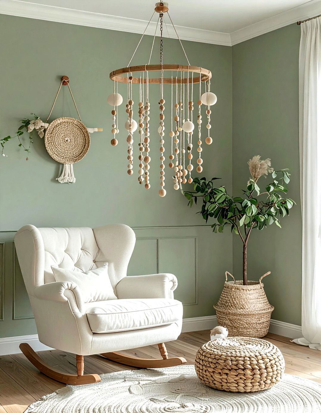 Beaded nursery chandelier - 30 nursery lighting ideas