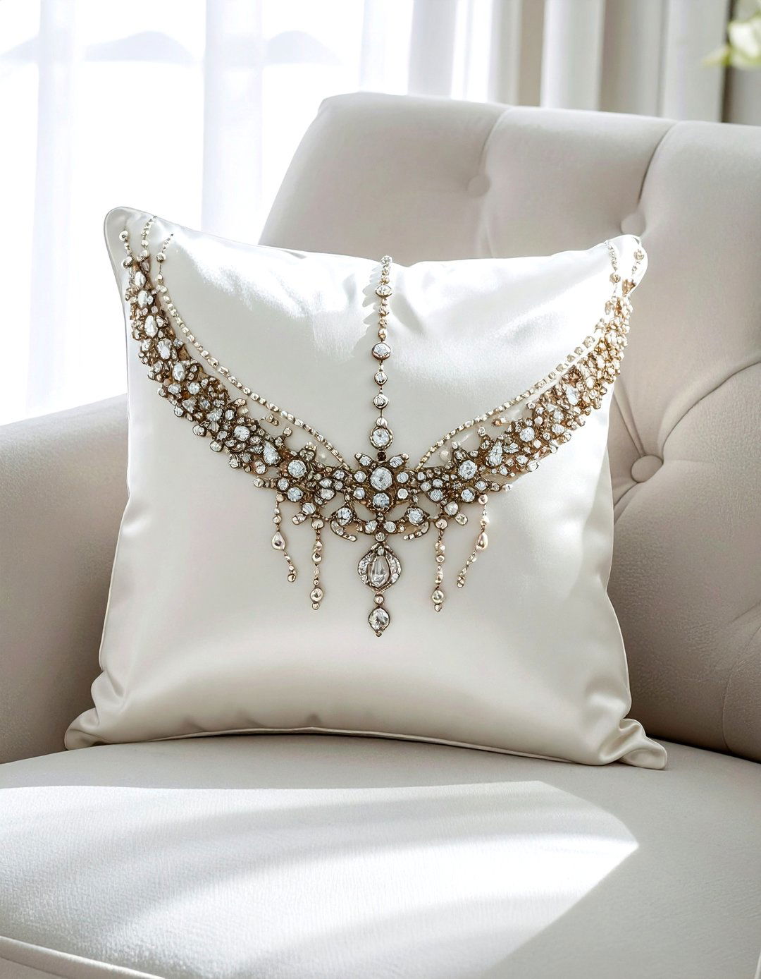 Beaded pillow - 30 glam home decor ideas
