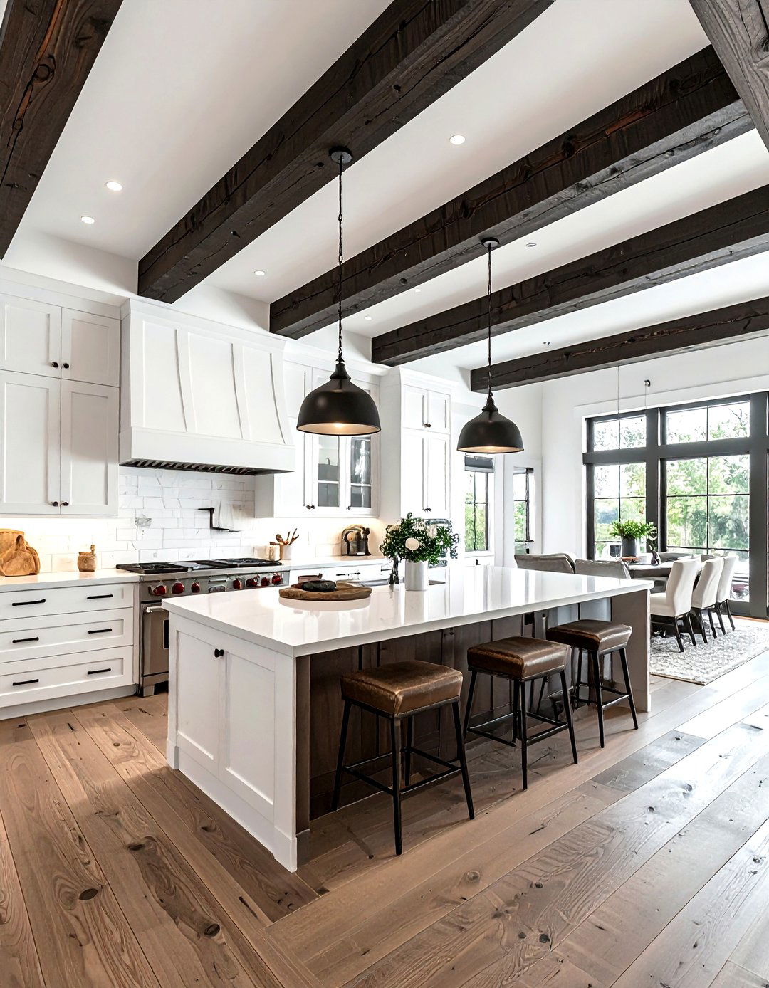 Beamed Ceiling Detail - 30 kitchen statement piece ideas