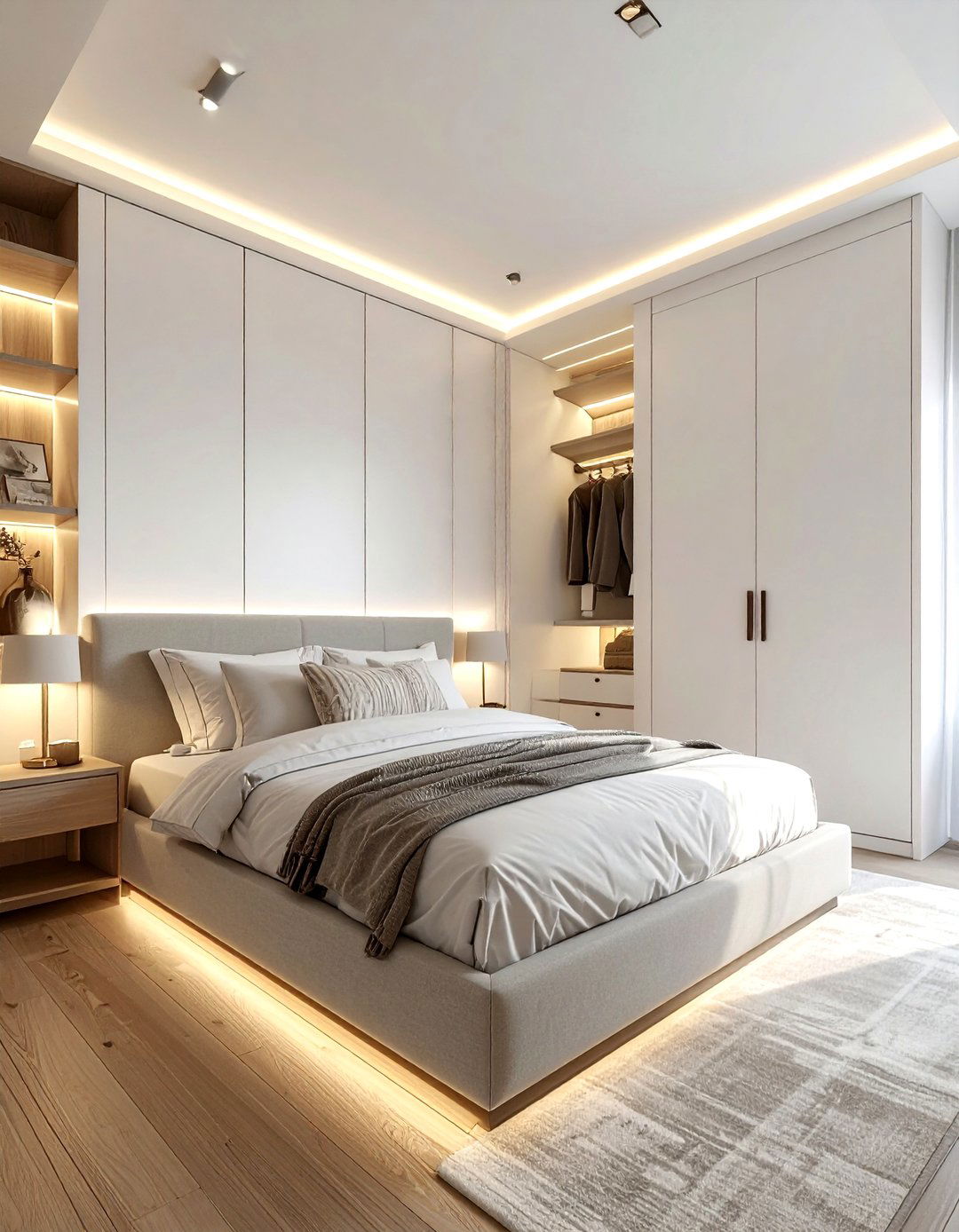 Bed Bridge Wardrobe - 30 bedroom built-in storage ideas