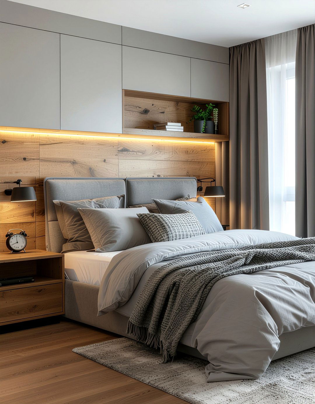 Bed Headboard Shelving - 30 bedroom wall shelving ideas