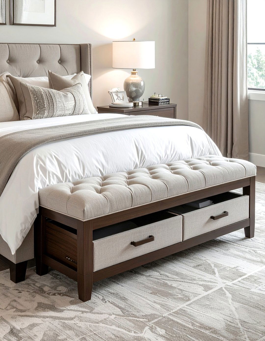 Bedroom Bench Storage - 30 bedroom built-in storage ideas