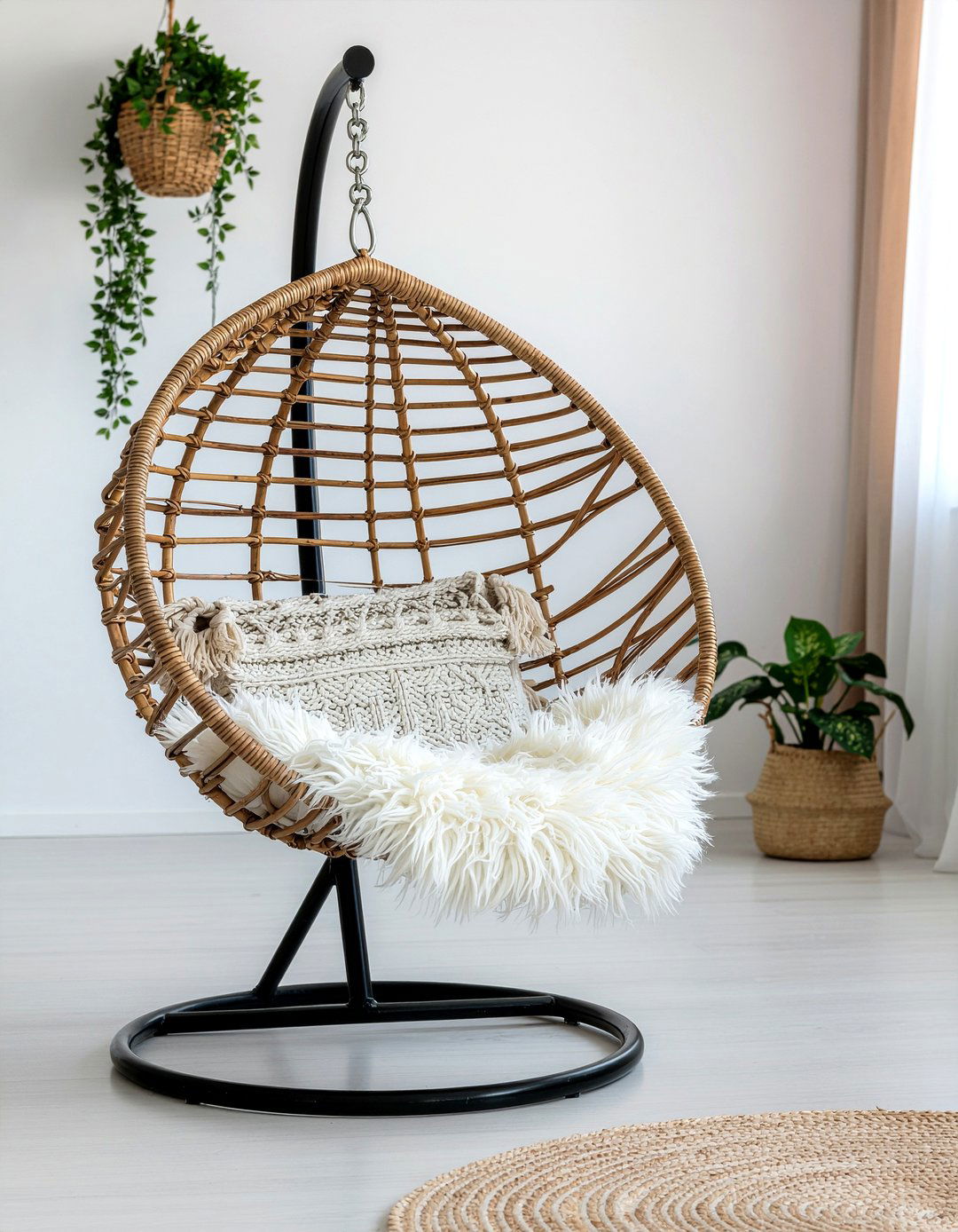 Bedroom Hanging Chair - 30 bedroom seating ideas