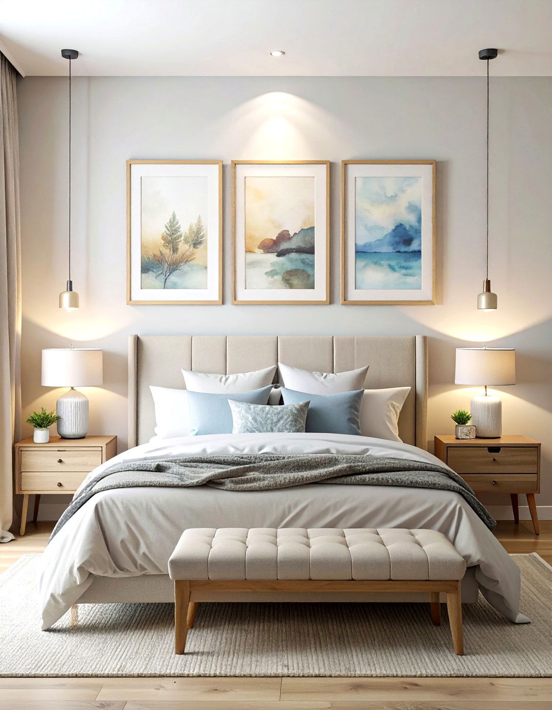 Bedroom Headboard Gallery Wall - 30 frame wall ideas