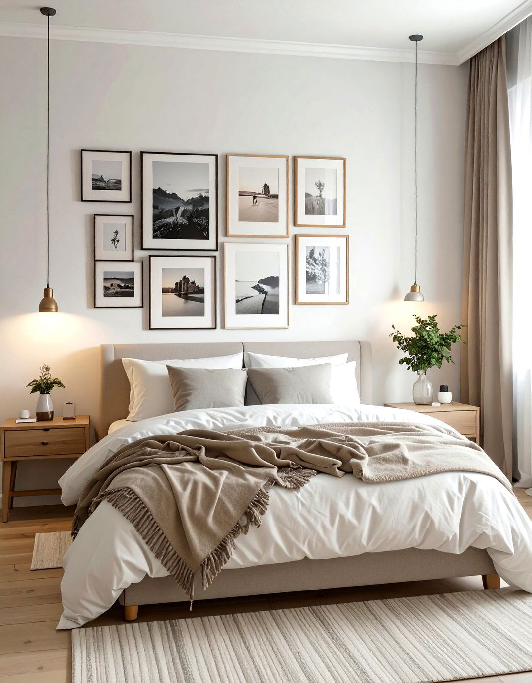 Bedroom Headboard Photo Display - 30 collage frame ideas