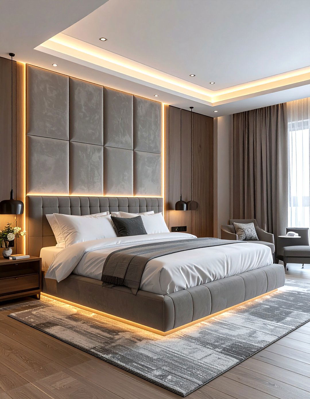 Bedroom Headboard Wall - 30 home transformation ideas