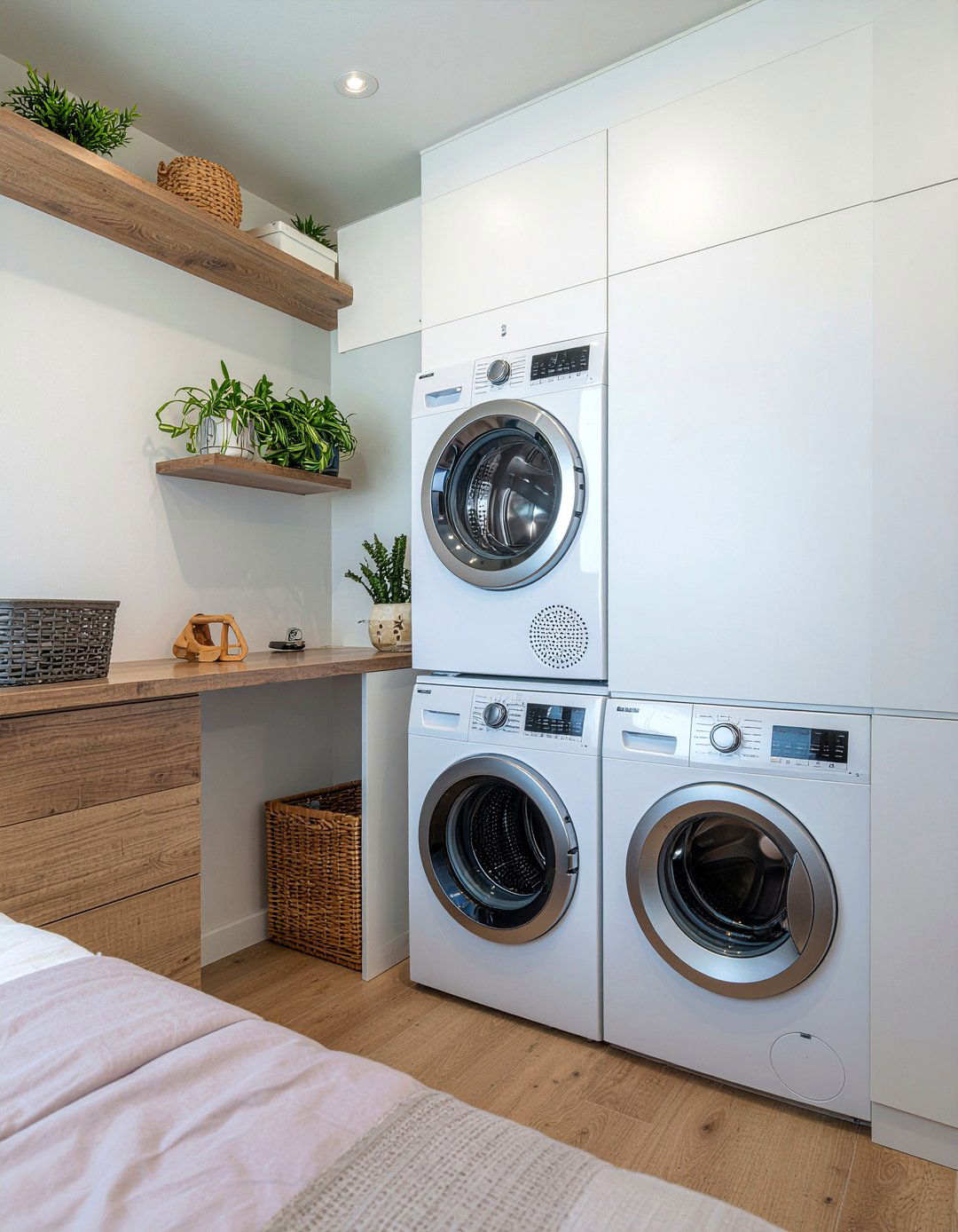 Bedroom Laundry - 30 bedroom dual purpose ideas