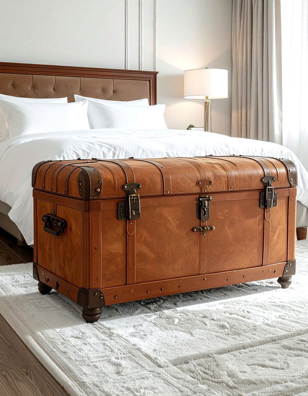Bedroom Lidded Trunks - 30 storage box ideas