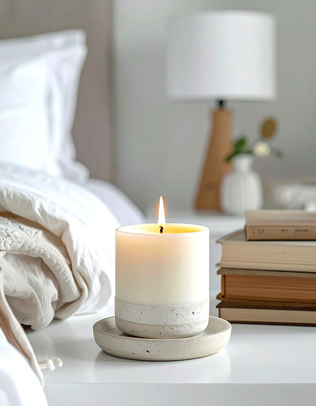Bedroom Nightstand Candles - 30 candle decor ideas