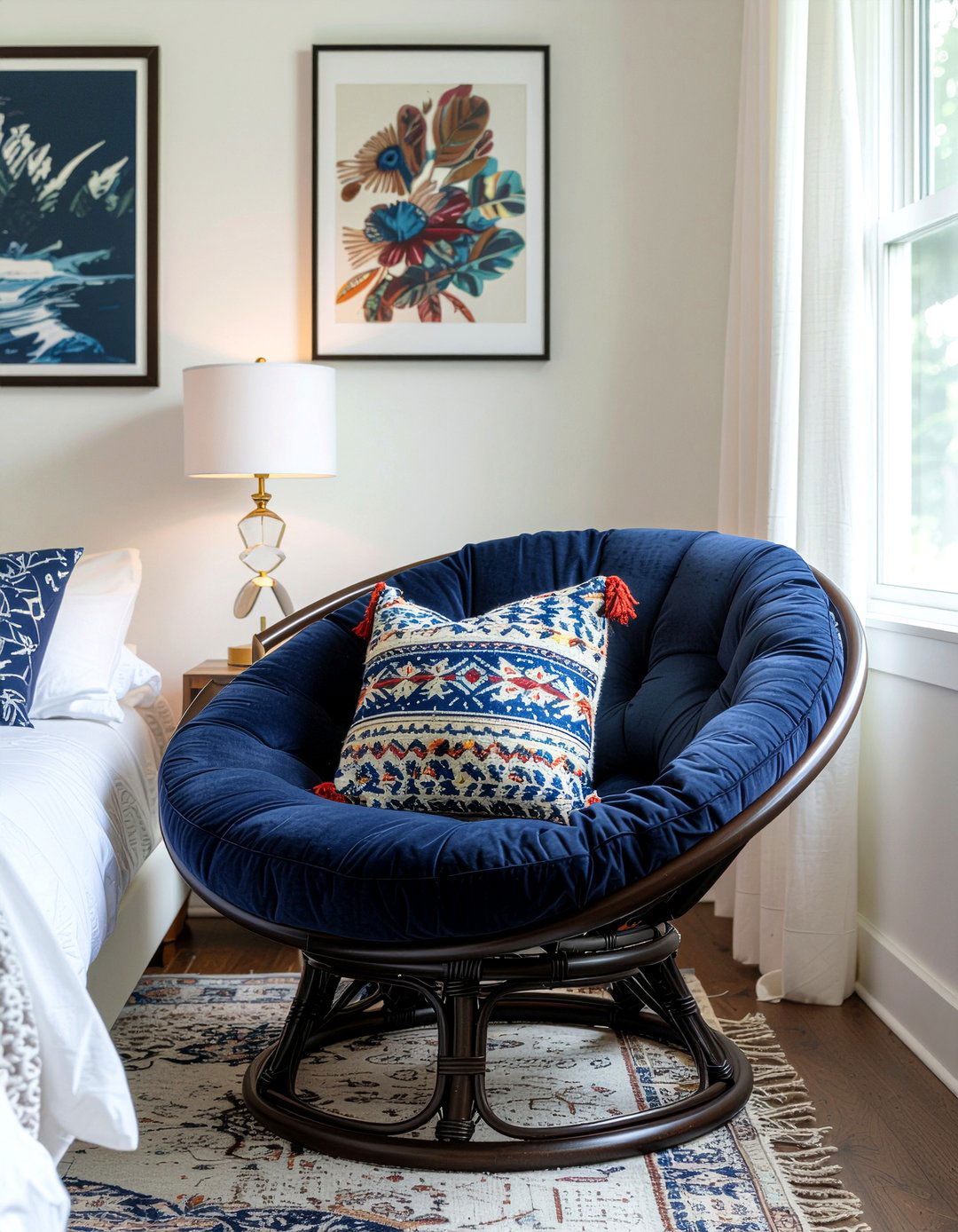 Bedroom Papasan Chair - 30 bedroom seating ideas