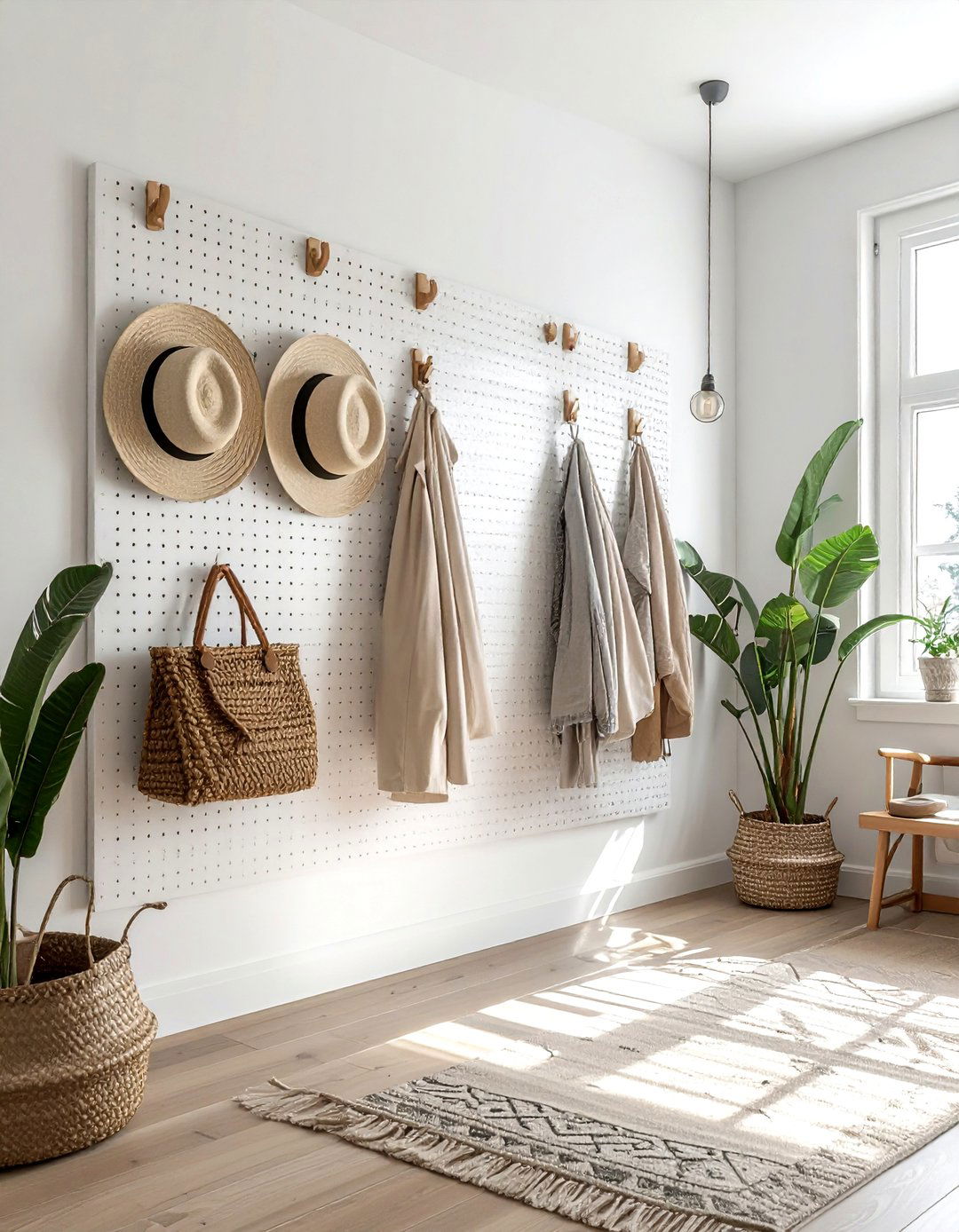 Bedroom Pegboard Walls - 30 bedroom clever storage ideas