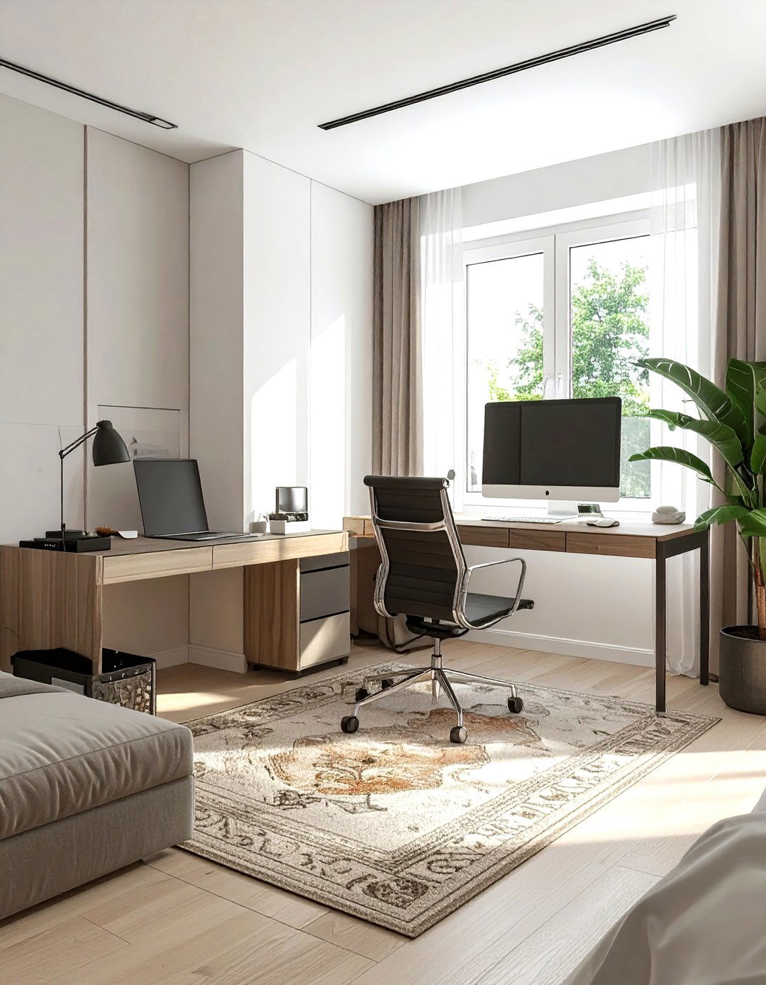 Bedroom With Home Office - 30 bedroom space planning ideas