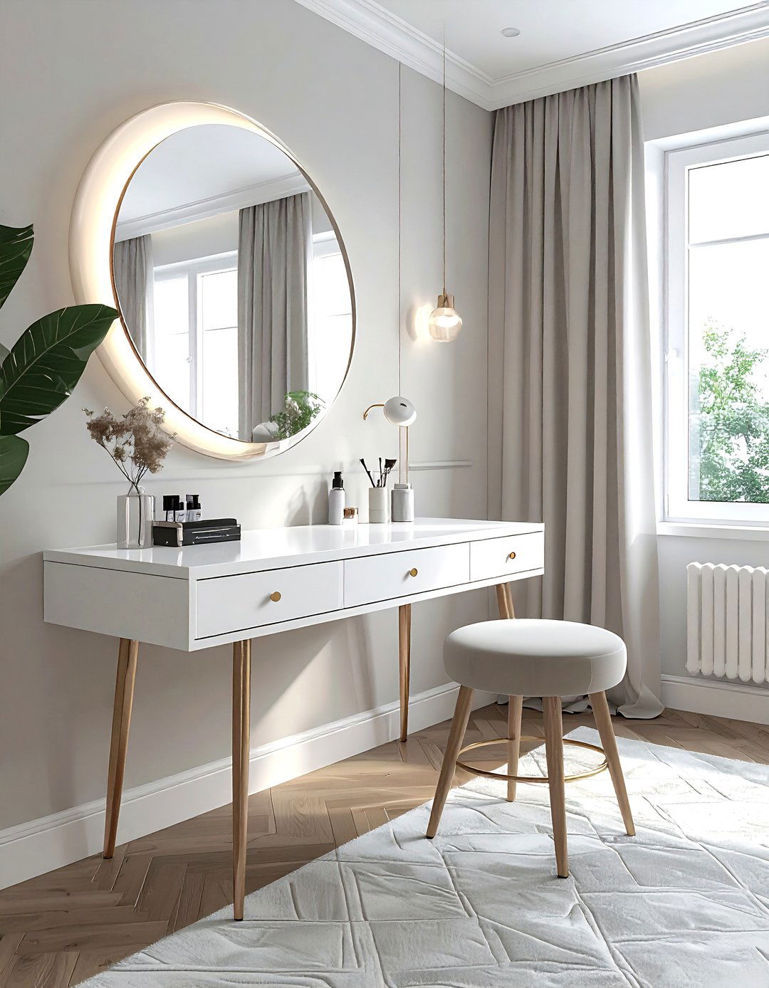 Bedroom With Vanity Table - 30 bedroom space planning ideas