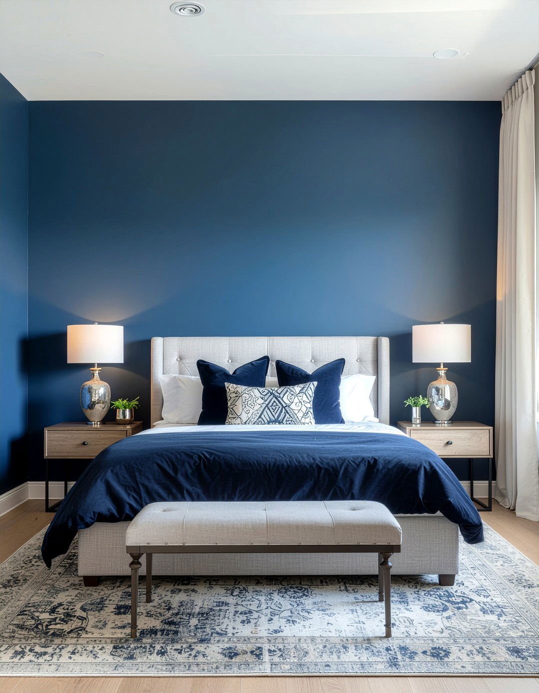 Bedroom accent wall paint - 30 spacious bedroom ideas