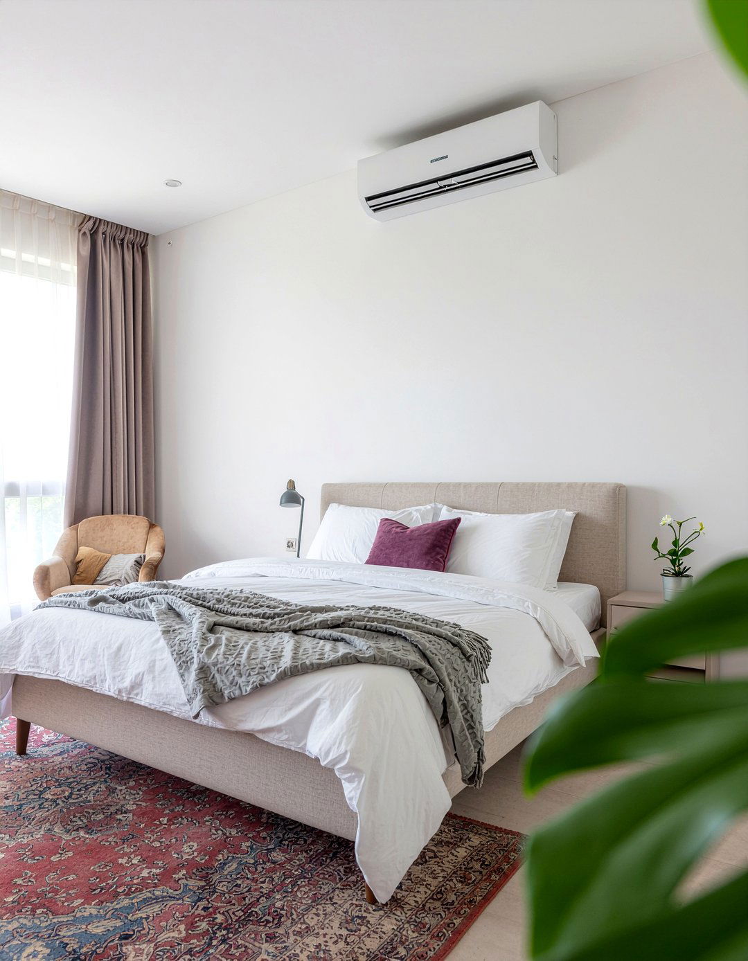 Bedroom air conditioner unit - 30 sleep-friendly bedroom ideas