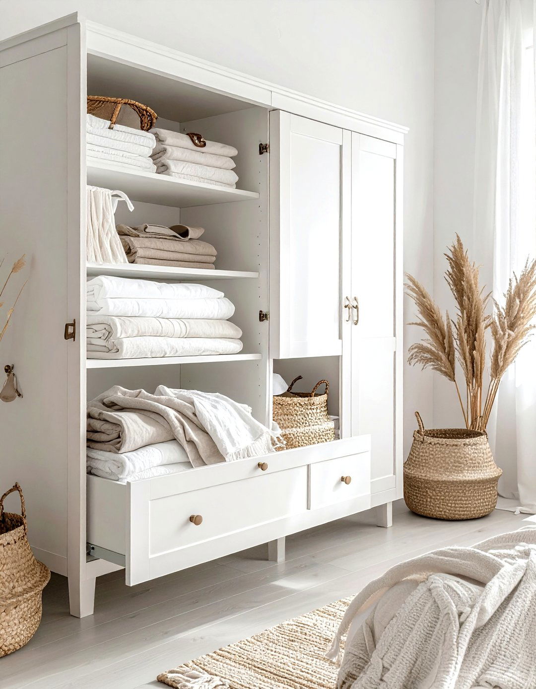 Bedroom linen storage - 30 armoire decor ideas