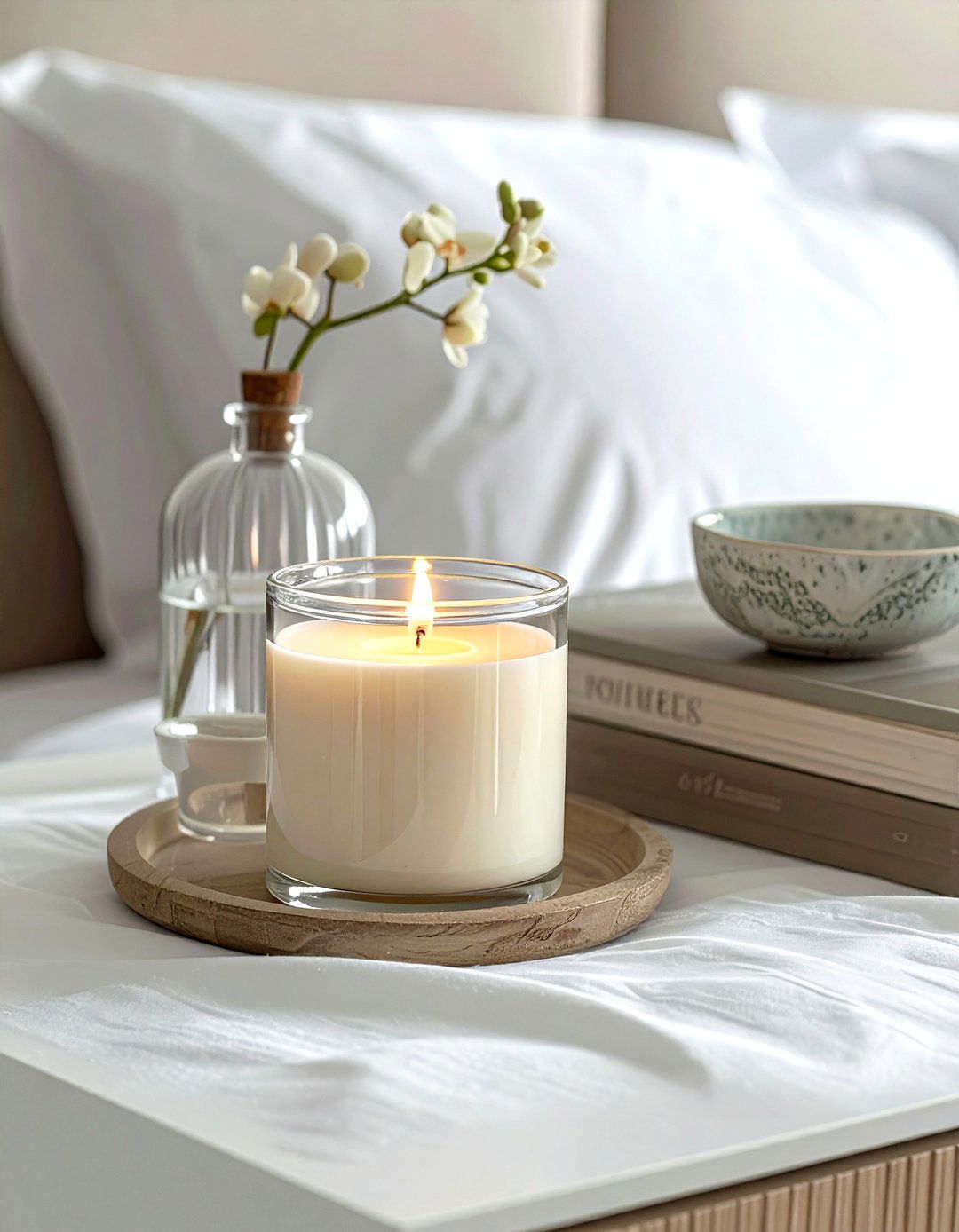 Bedroom nightstand candle decor - 30 candle arrangement ideas