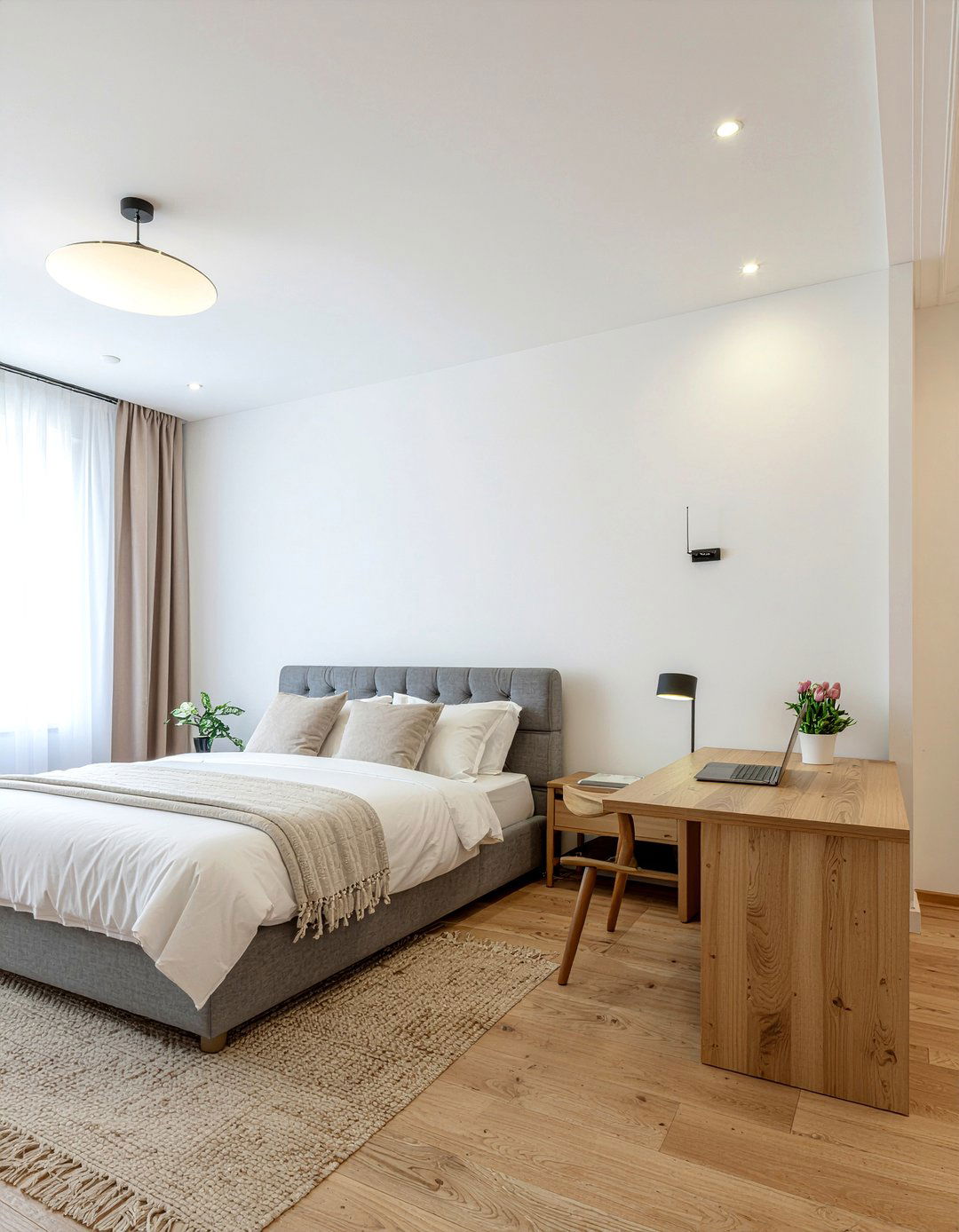 Bedroom office divider - 30 bedroom half wall ideas