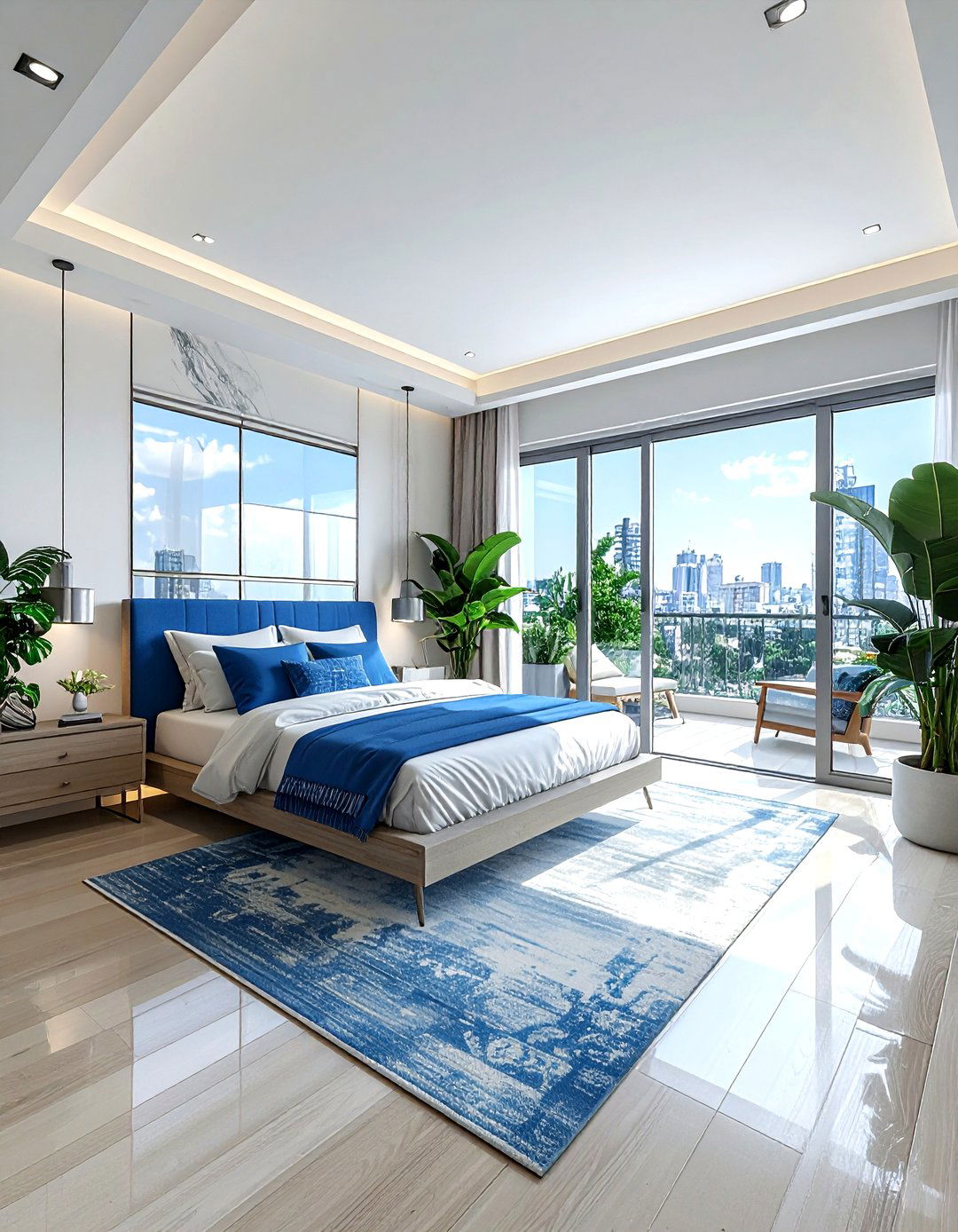 Bedroom with balcony - 30 townhouse bedroom ideas