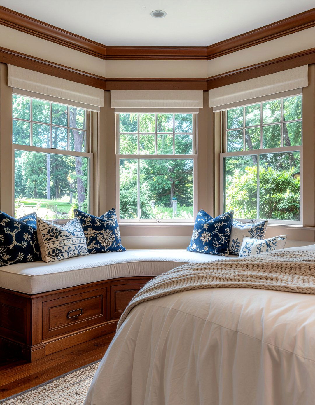 Bedroom with bay window - 30 bedroom layout ideas