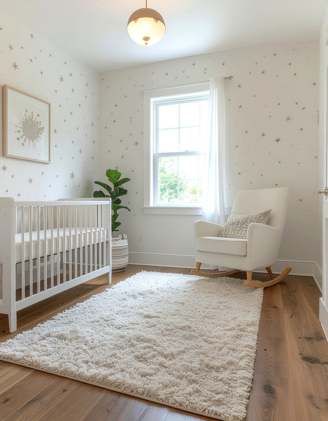 Bedroom with nursery nook - 30 bedroom layout ideas