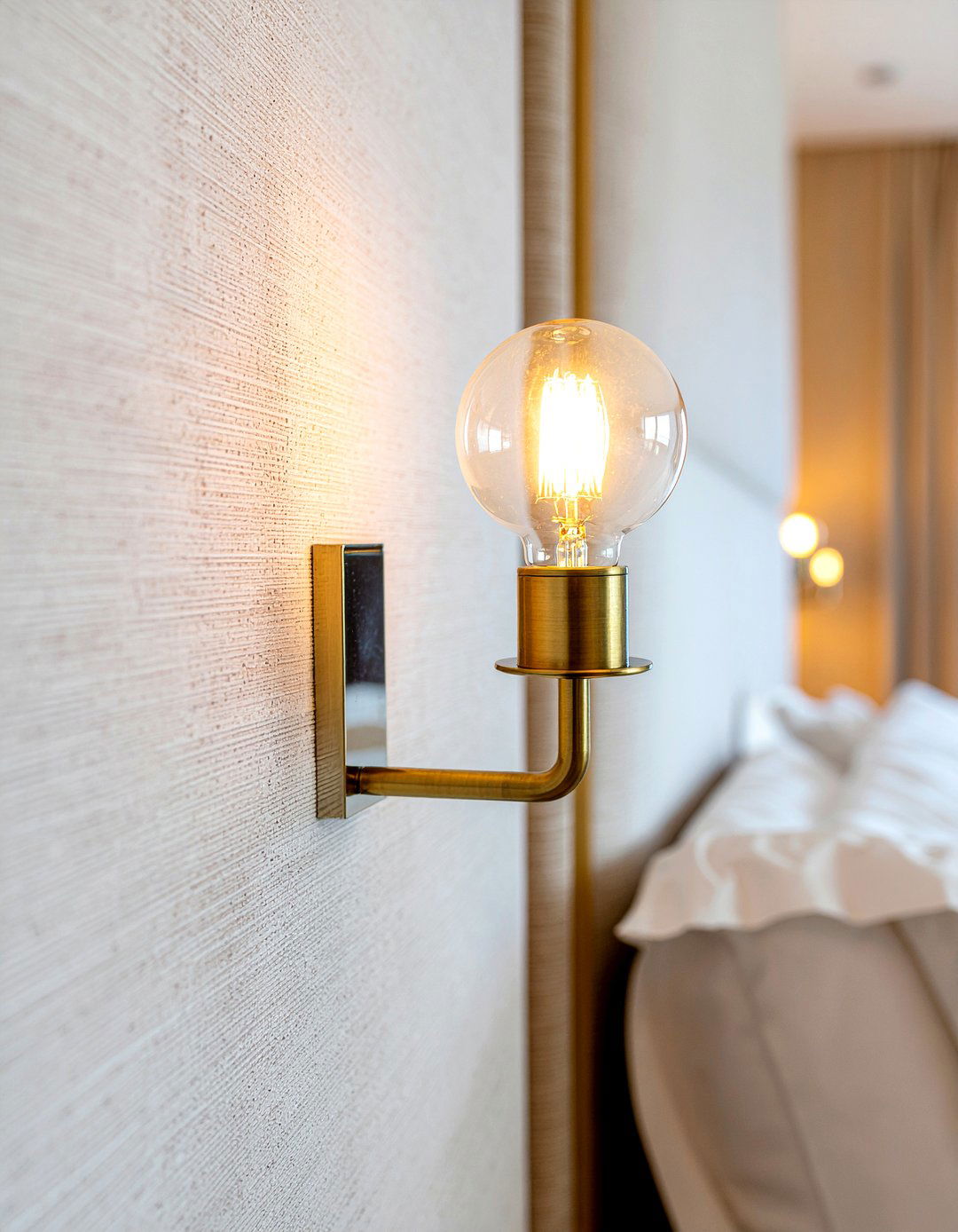 Bedside Wall Sconce - 30 hotel bedroom ideas