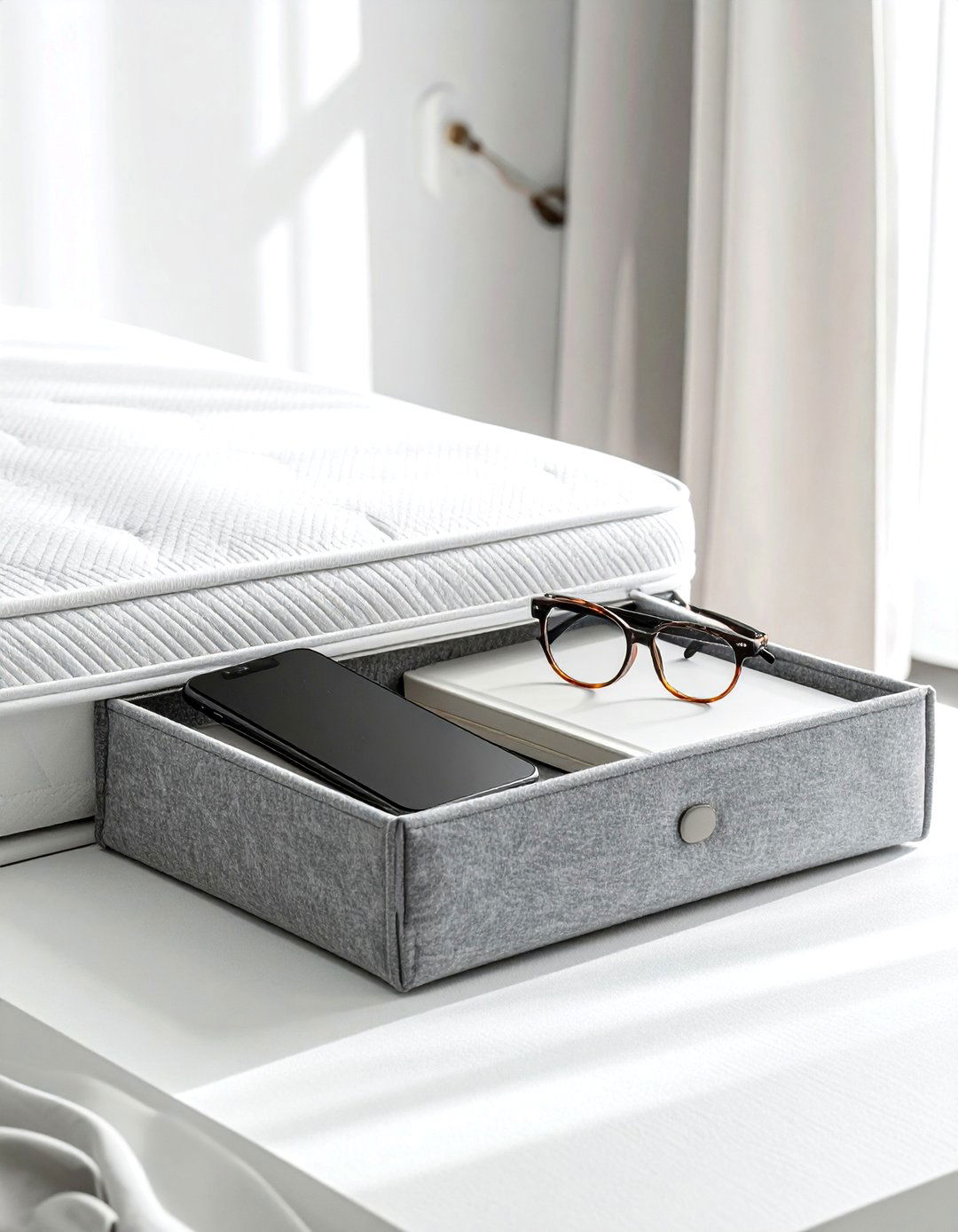 Bedside caddy organizer - 30 bedroom organization hacks