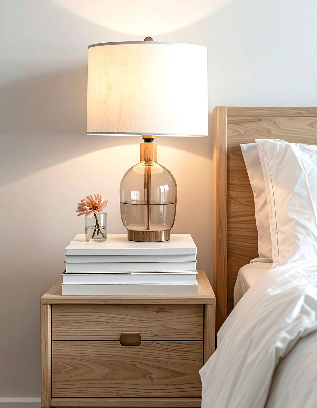 Bedside table lamp styling - 30 decor layering ideas