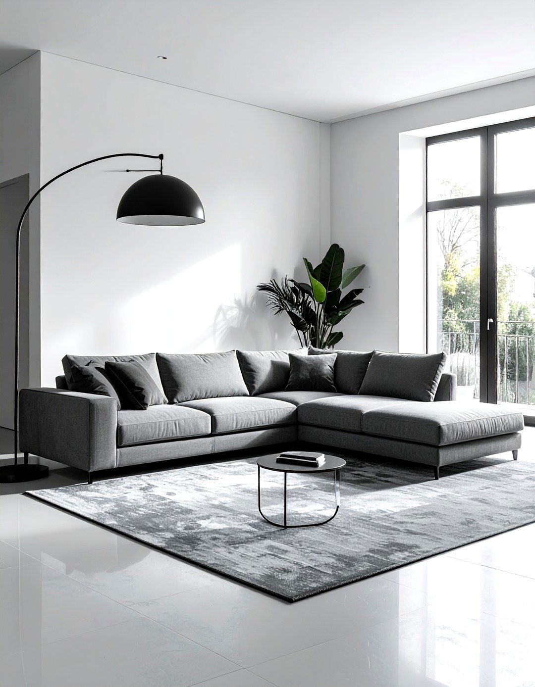 Behind Sectional - 30 living room lamp placement ideas