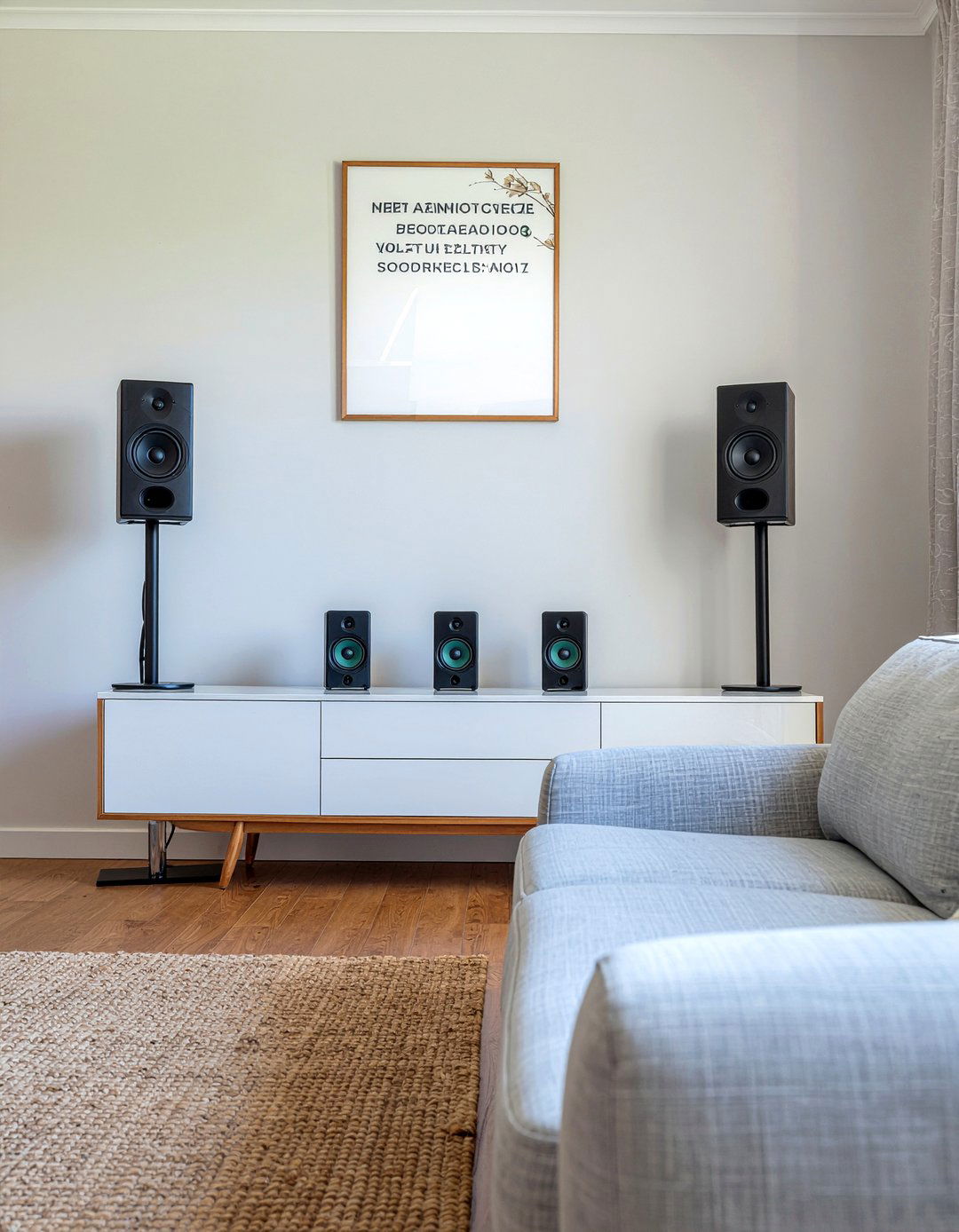 Behind The Sofa Speakers - 30 living room surround sound ideas