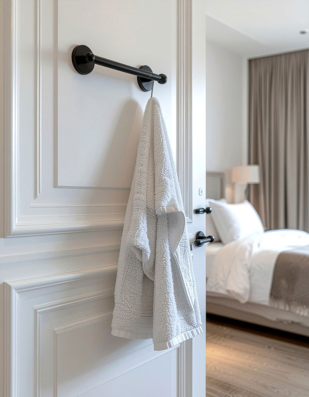 Behind the door hook - 30 bedroom storage tips