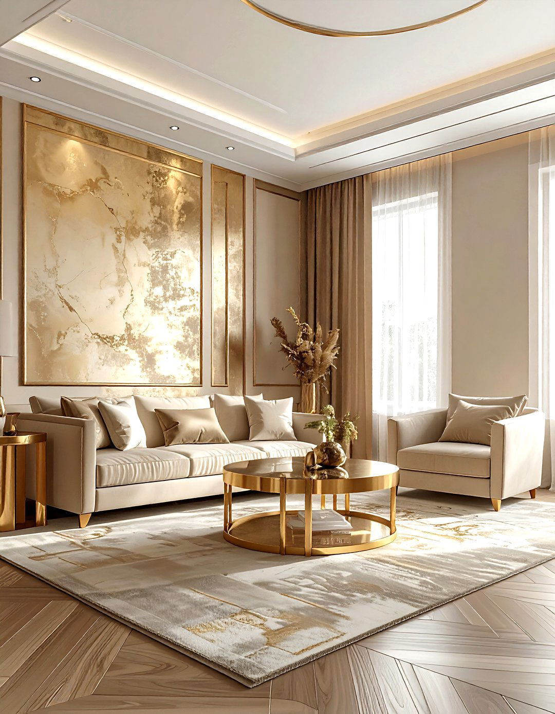Beige And Gold Living Room - 30 gold living room ideas