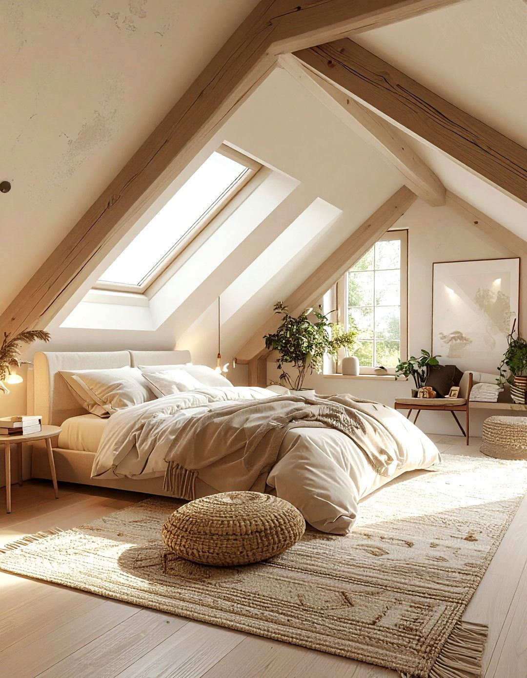 Beige Attic Bedroom - 30 beige bedroom design ideas