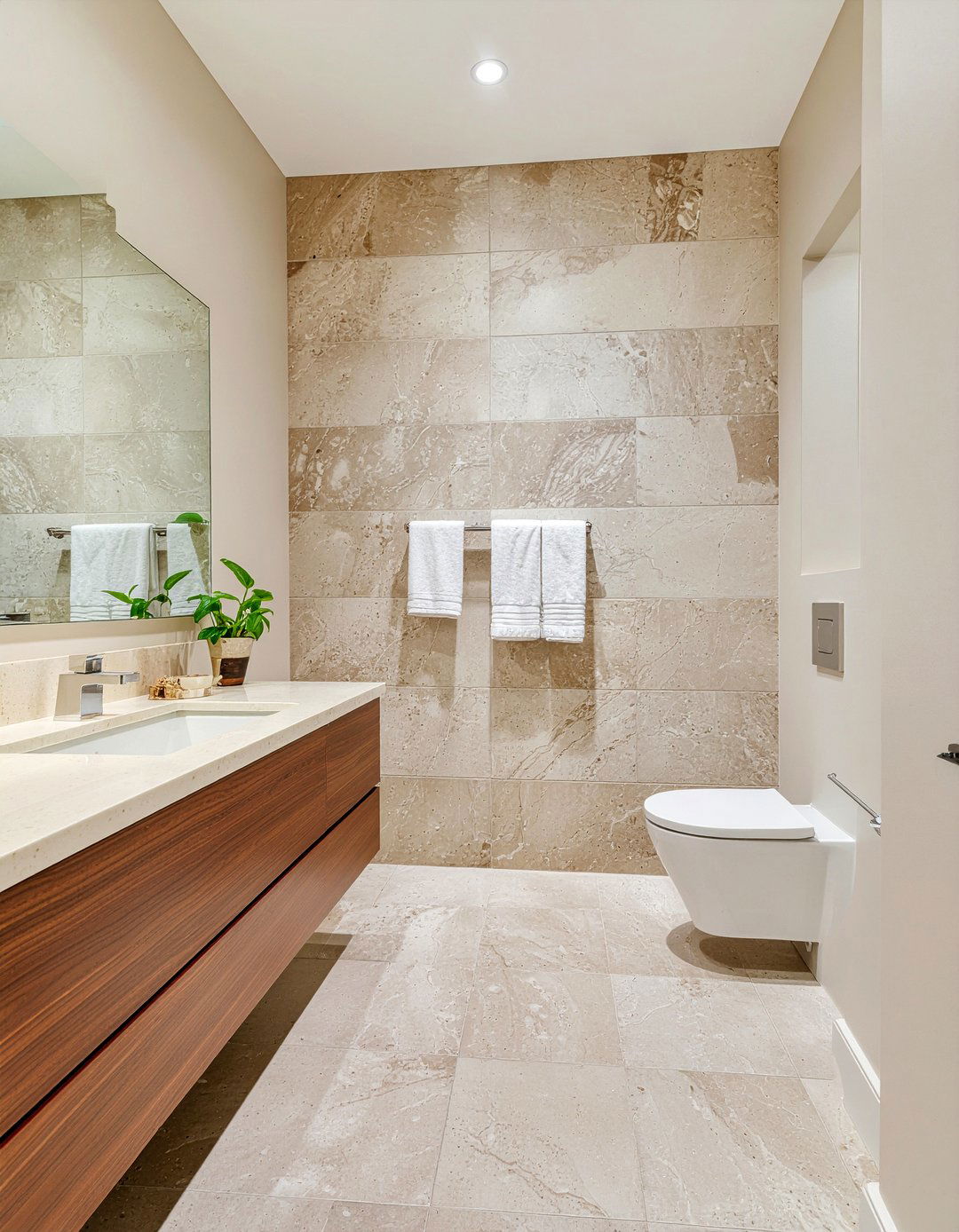 Beige Bathroom Tile - 30 large format tile bathroom ideas