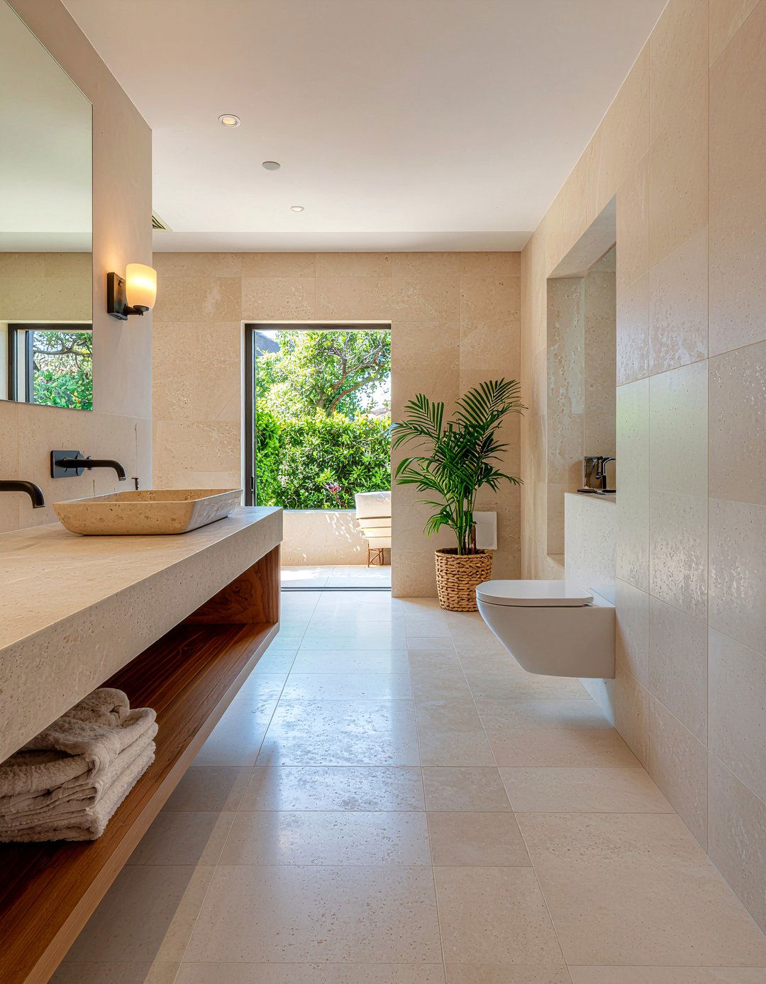 Beige Bathroom - 30 monochromatic bathroom ideas