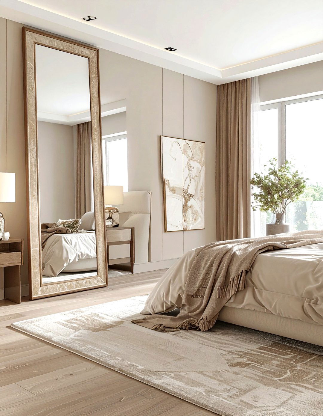 Beige Bedroom Mirrors - 30 beige bedroom design ideas