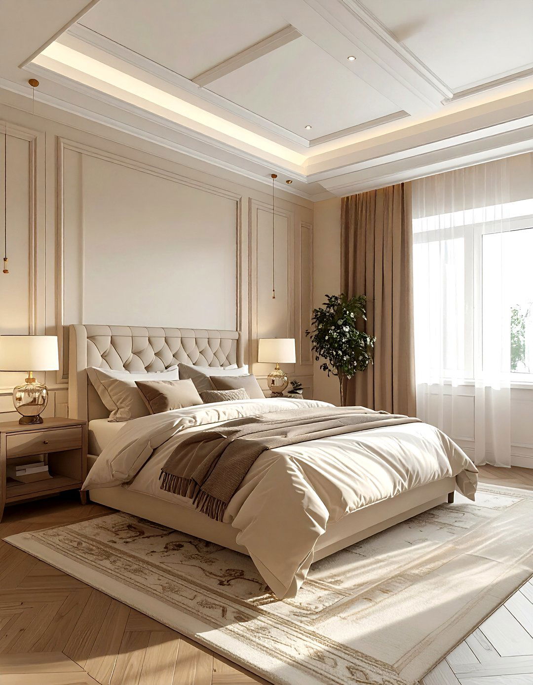 Beige Bedroom Paneling - 30 beige bedroom design ideas