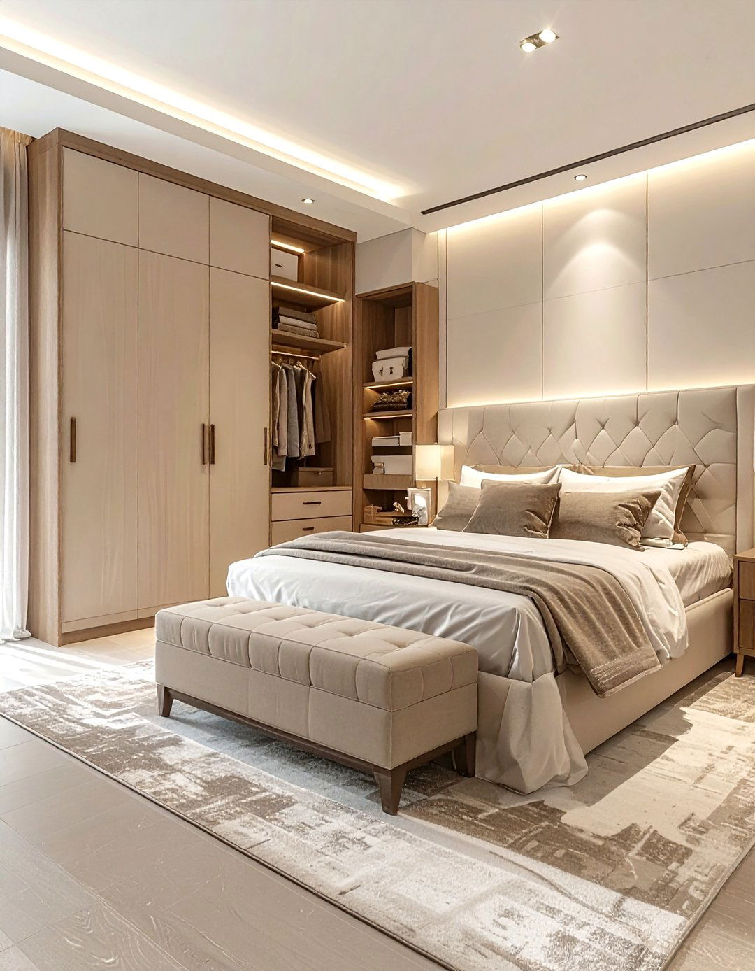 Beige Bedroom Storage - 30 beige bedroom design ideas
