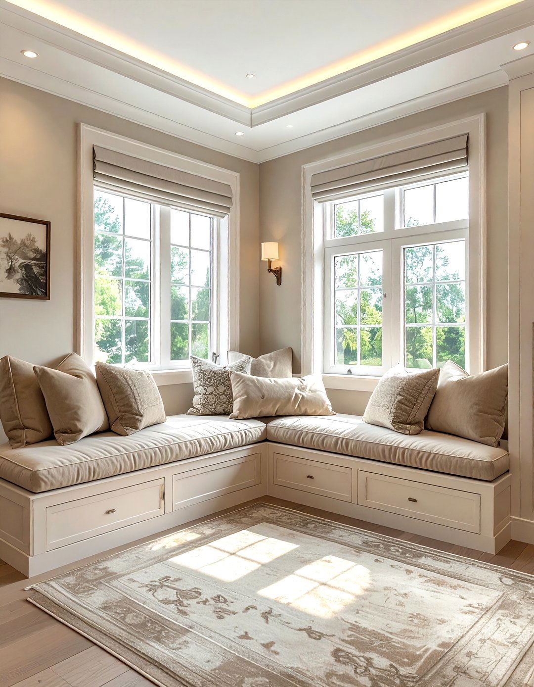 Beige Bedroom With Window Seating - 30 traditional beige bedroom ideas