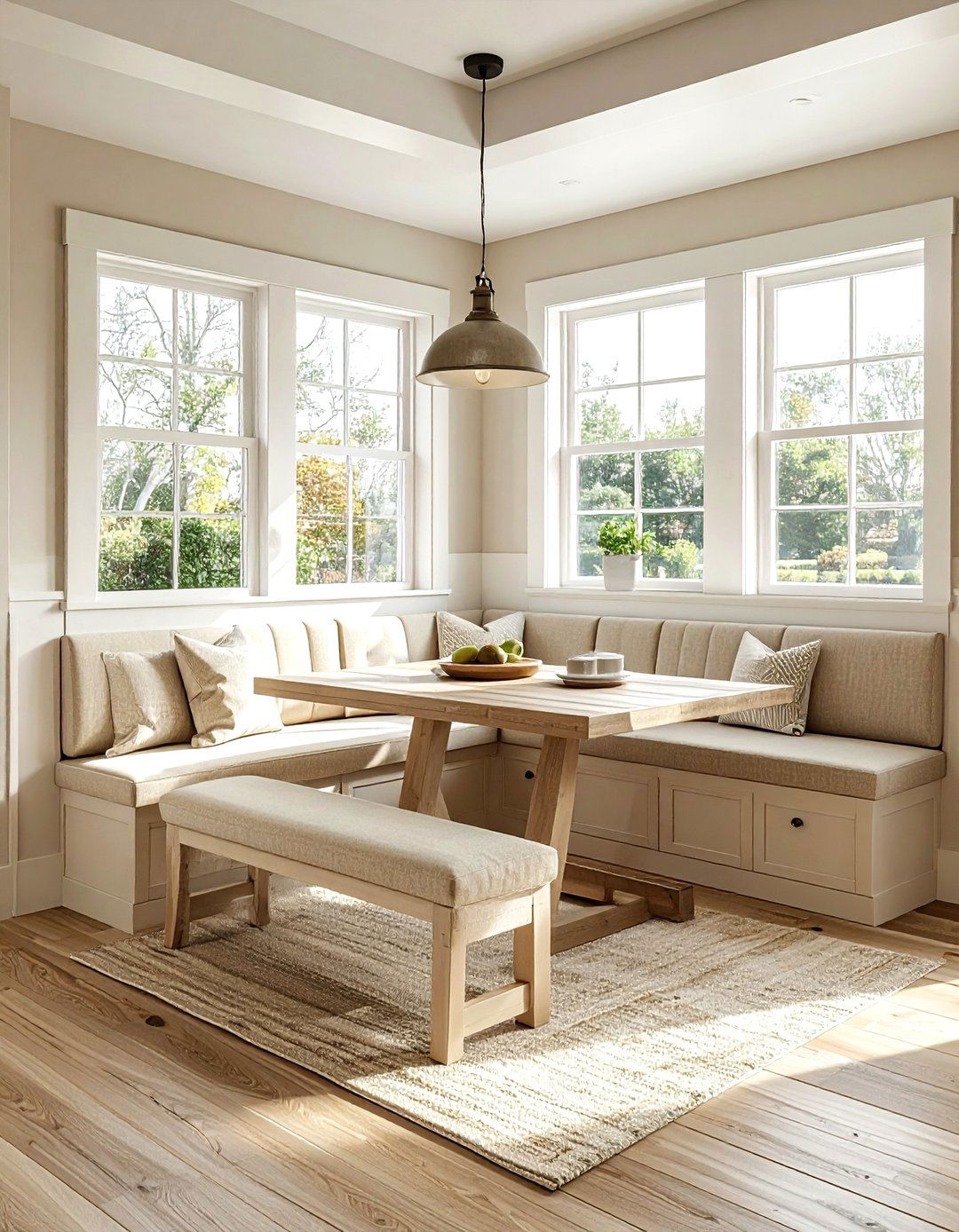 Beige Breakfast Nook - 30 beige kitchen decor ideas