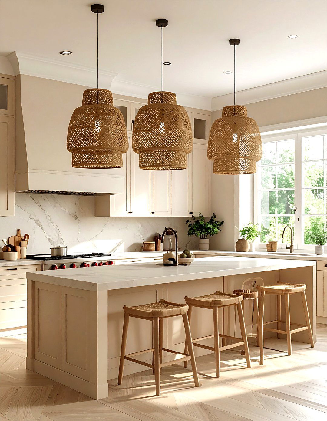 Beige Kitchen Pendant Lighting - 30 warm beige kitchen ideas
