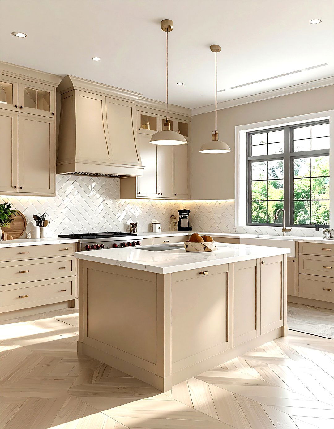 Beige Kitchen White Backsplash - 30 warm beige kitchen ideas