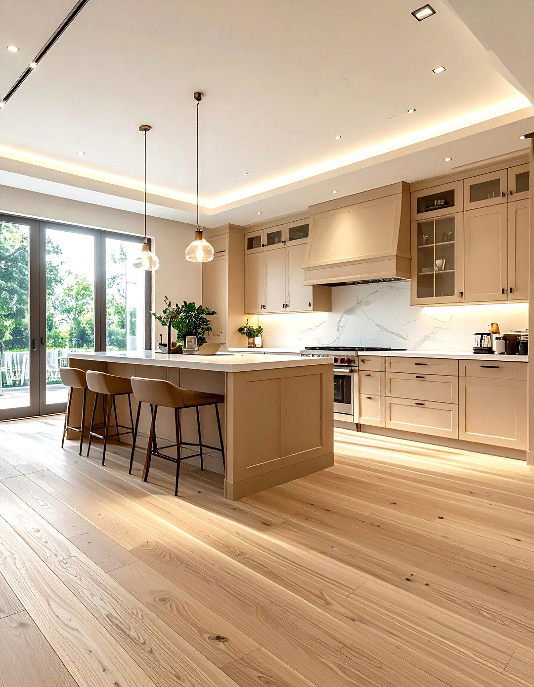 Beige Kitchen Wood Flooring - 30 warm beige kitchen ideas