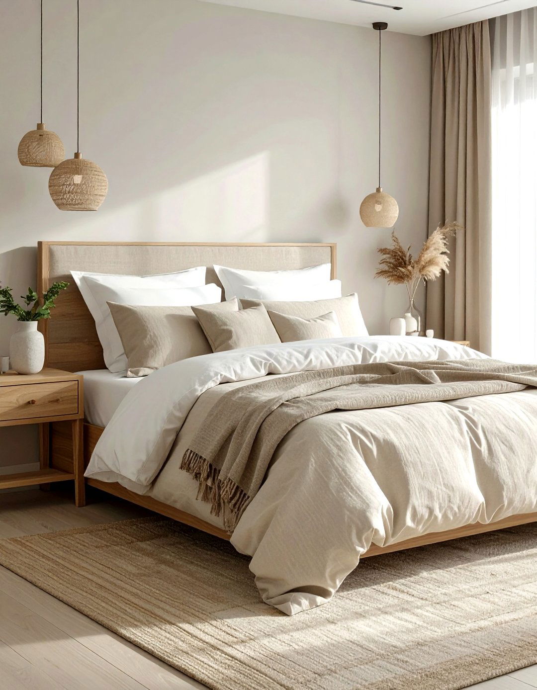 Beige Linen Duvet Cover - 30 beige bedroom accessories ideas