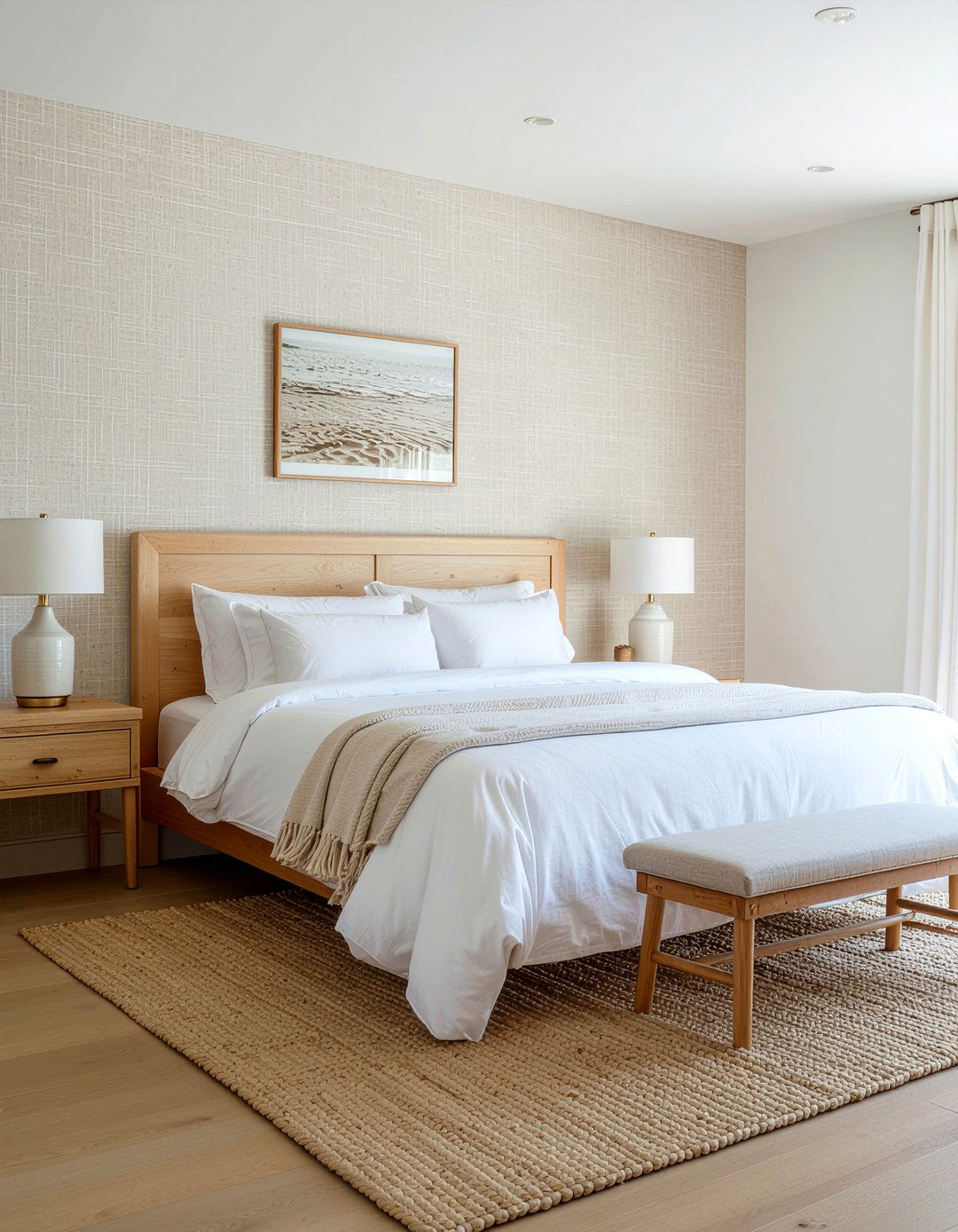 Beige Linen Wallpaper - 30 bedroom neutral wallpapers