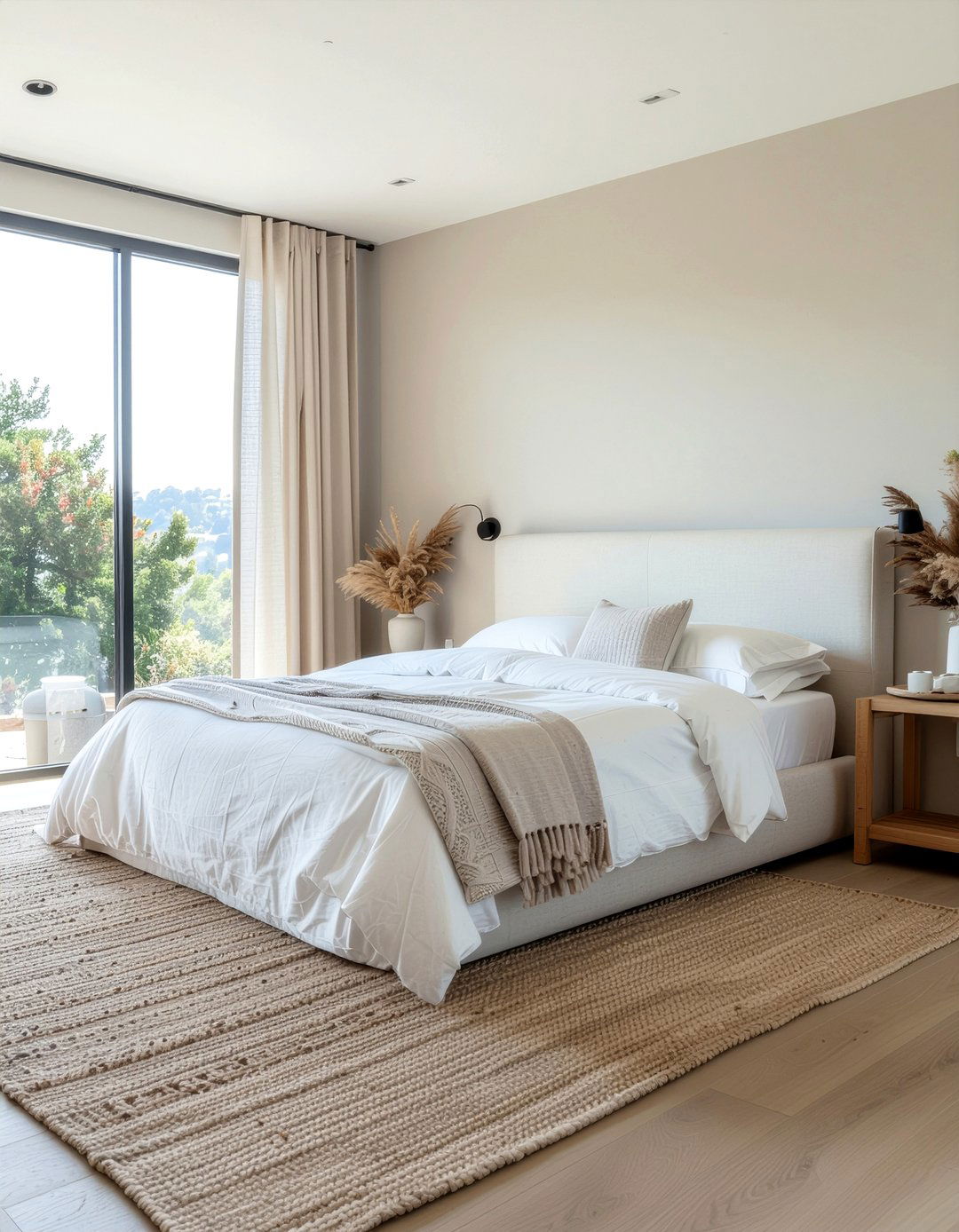 Beige Linen Wallpaper - 30 bedroom minimalist wallpapers