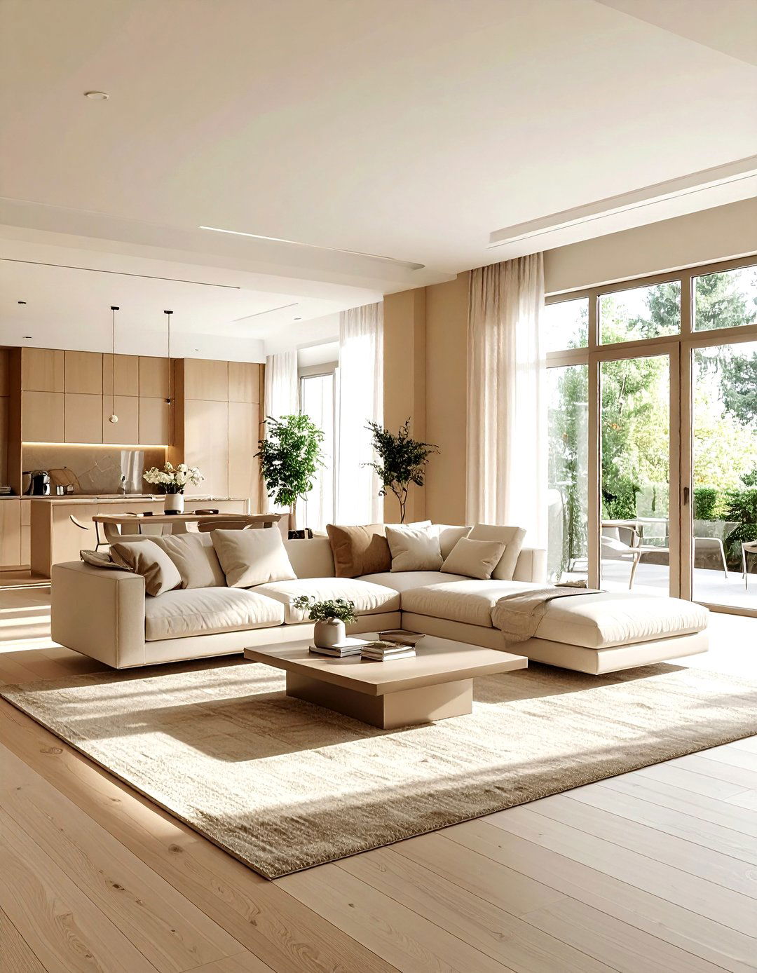 Beige Living Room Open Concept - 30 living room beige walls