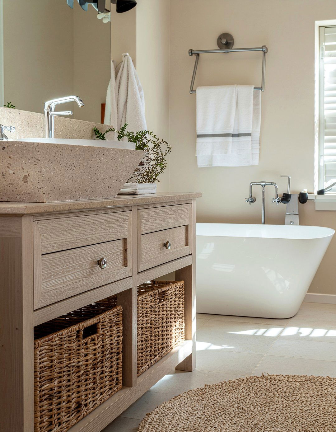 Beige Quartz Surfaces - 30 quartz bathroom ideas