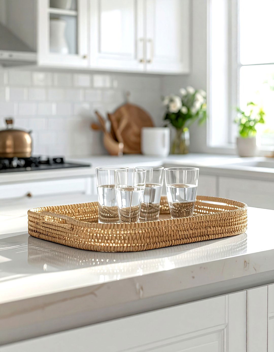 Beige Serving Tray - 30 beige kitchen accessories ideas